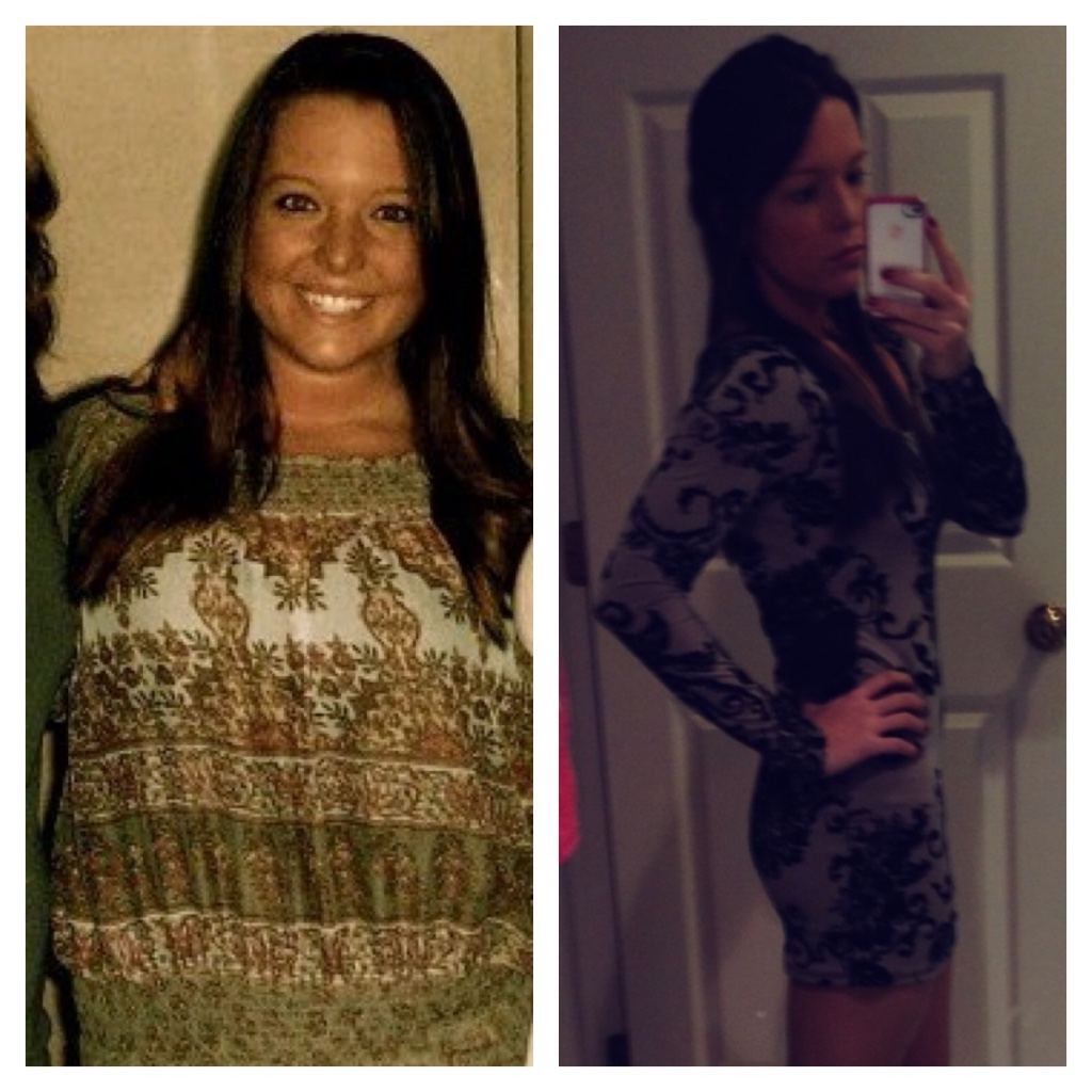 T.R. before and after her transformation at Rochester School of Fitness — left shows before, right shows after